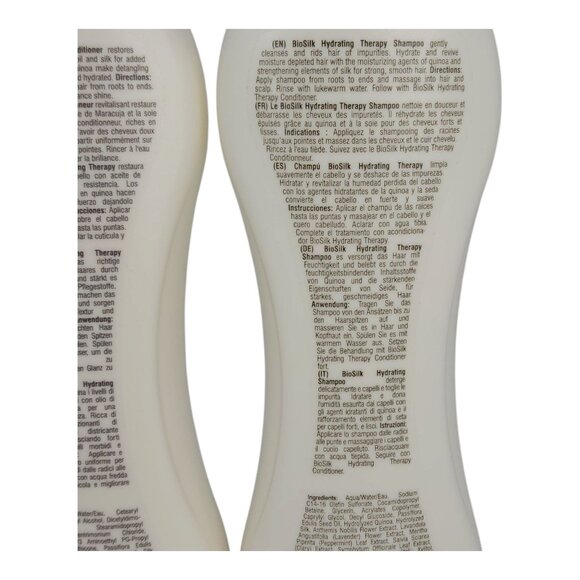 Biosilk Hydrating Therapy Shampoo & Conditioner Set 2 pk 12 oz Paraben Free - Picture 6 of 7